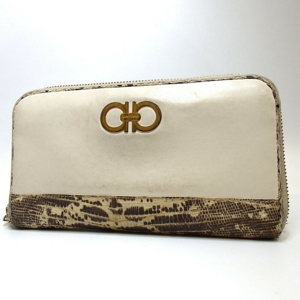 Salvatore Ferragamo Gancini snake zip purse wallet - Picture 2 of 8